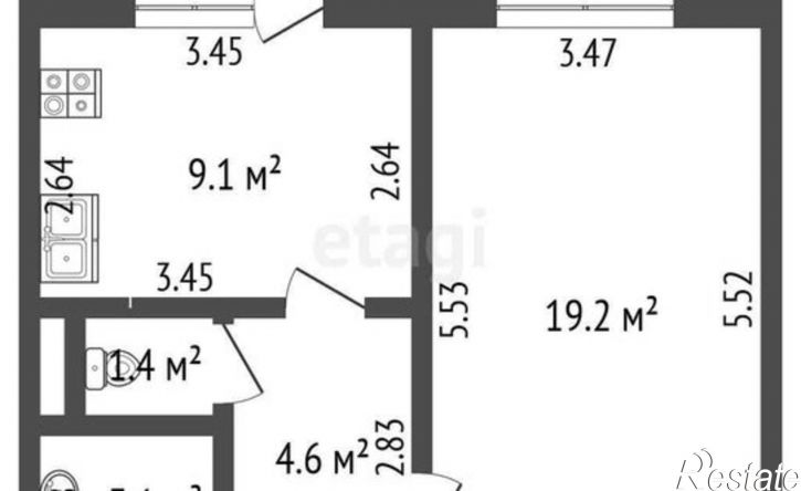 1-комн квартира ул Приборостроительная, 59,  д. 59