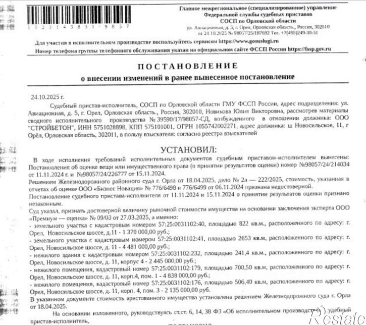 Помещение свободного назначения г.о. город Орёл, г Орёл, ш Новосильское