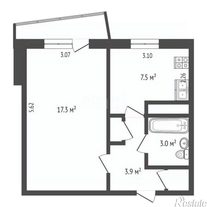 1-комн квартира Комсомольская улица, 284,  д. 284