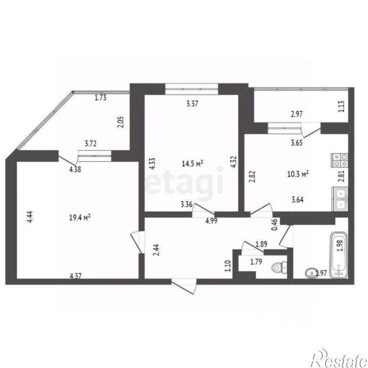 2-комн квартира Раздольная улица, 27А,  д. 27А