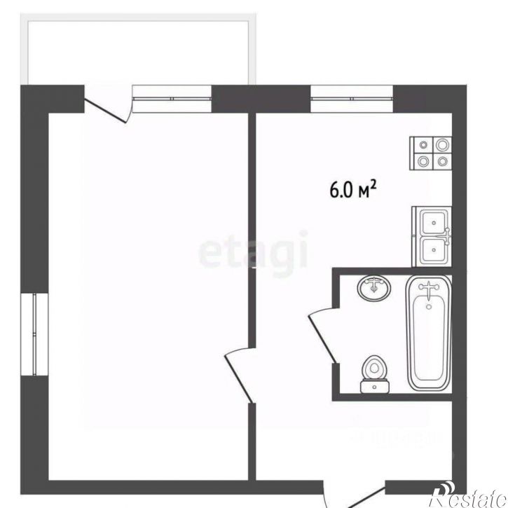 1-комн квартира городской округ Орёл, Орёл