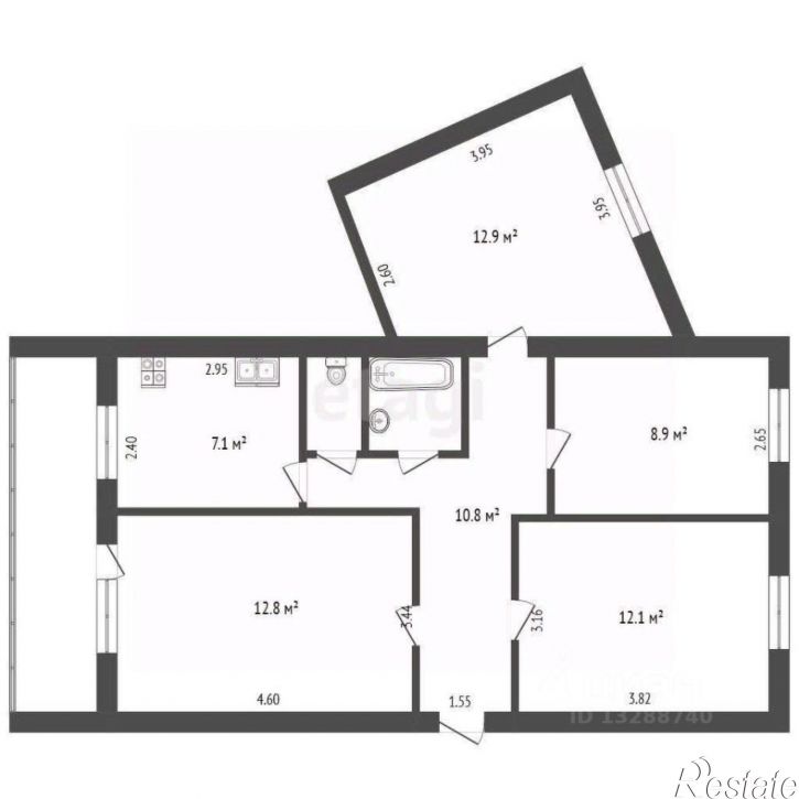 4-комн квартира городской округ Орёл, Орёл