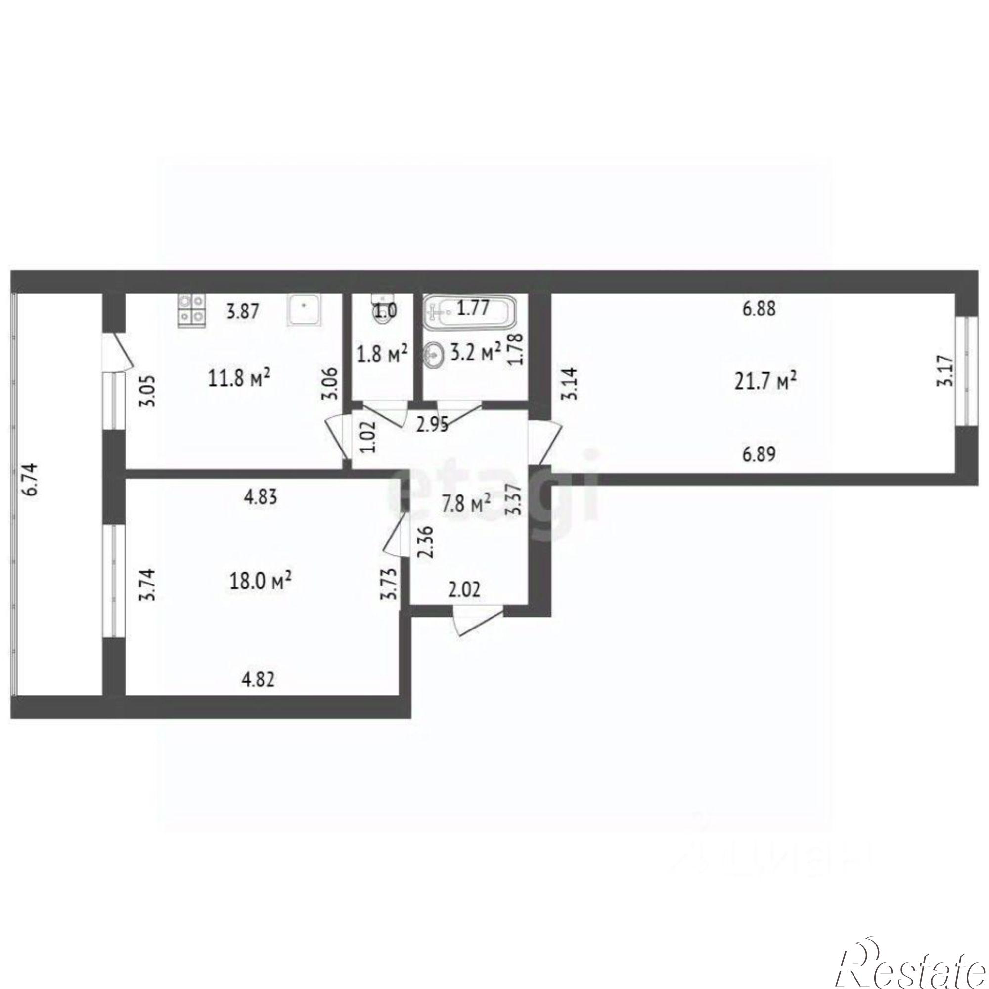 Купить квартиру за 12 500 000 рублей на Московское шоссе, 155а
