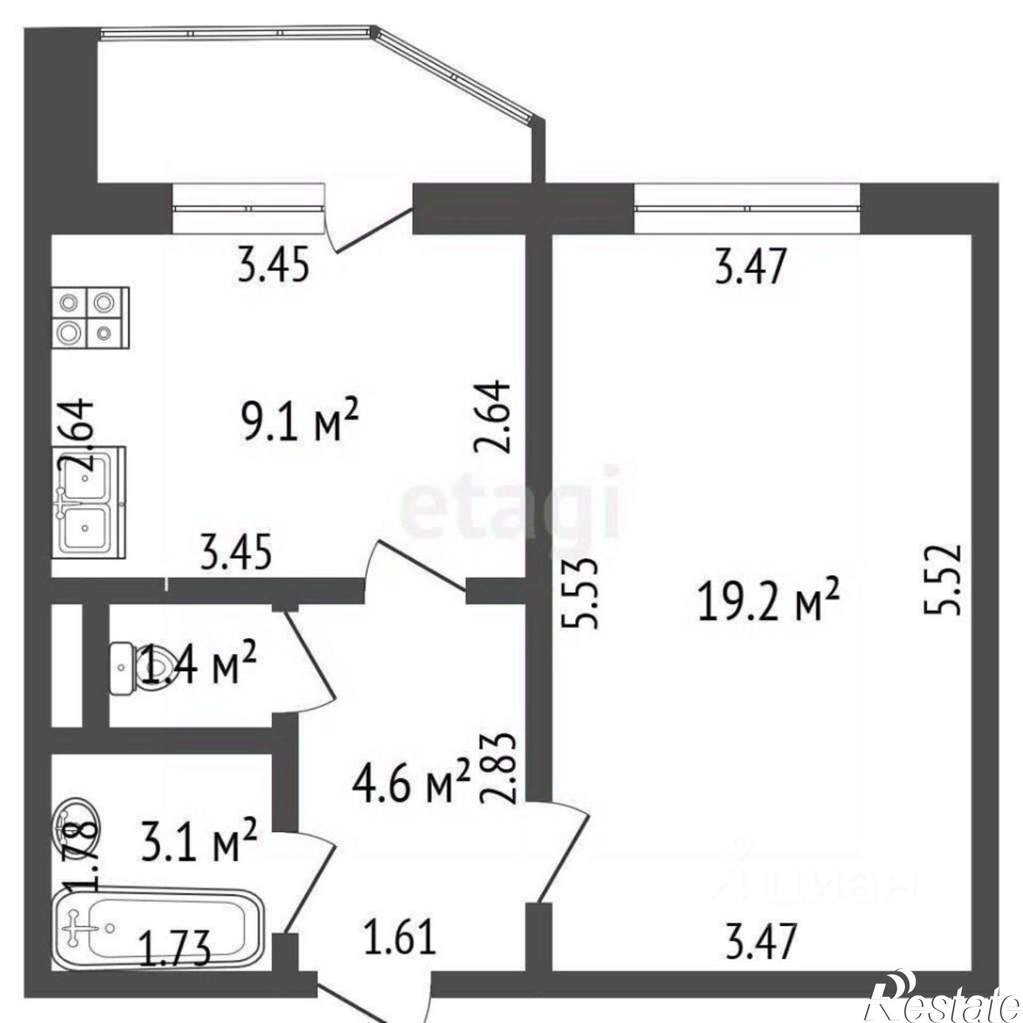 Купить квартиру за 3 400 000 рублей на ул Приборостроительная, 59