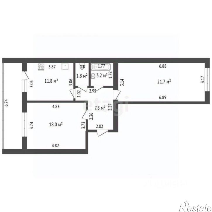 2-комн квартира Московское шоссе, 155а,  д. 155а