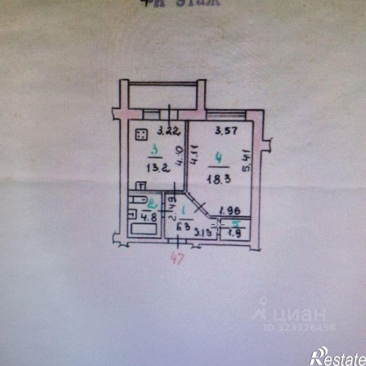 1-комн квартира Речной пер, 46,  д. 46