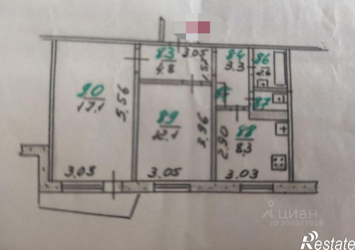 2-комн квартира ул Авиационная, 2,  д. 2