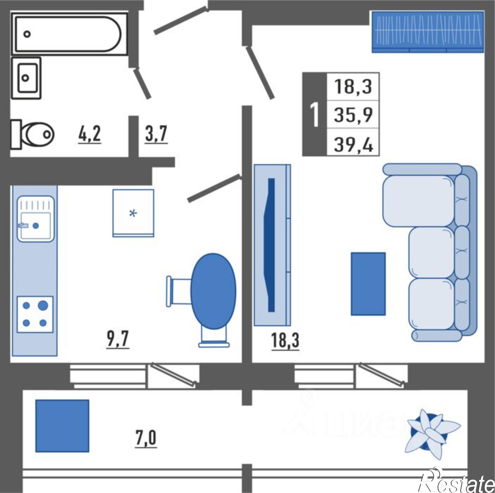 Купить квартиру за 3 435 680 рублей на ул Льва Толстого, 15