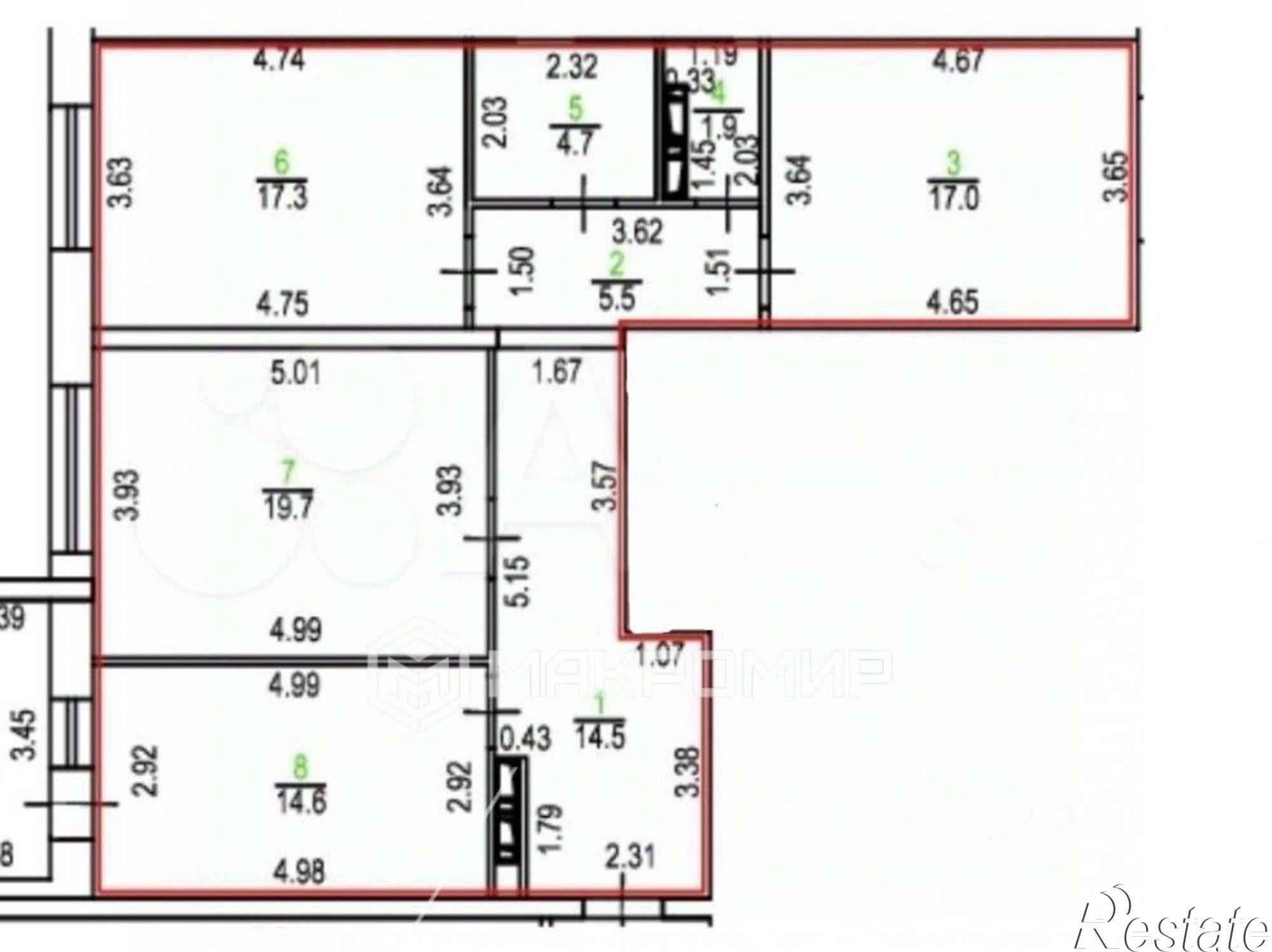 Купить квартиру за 11 999 000 рублей на улица Андрианова, 31