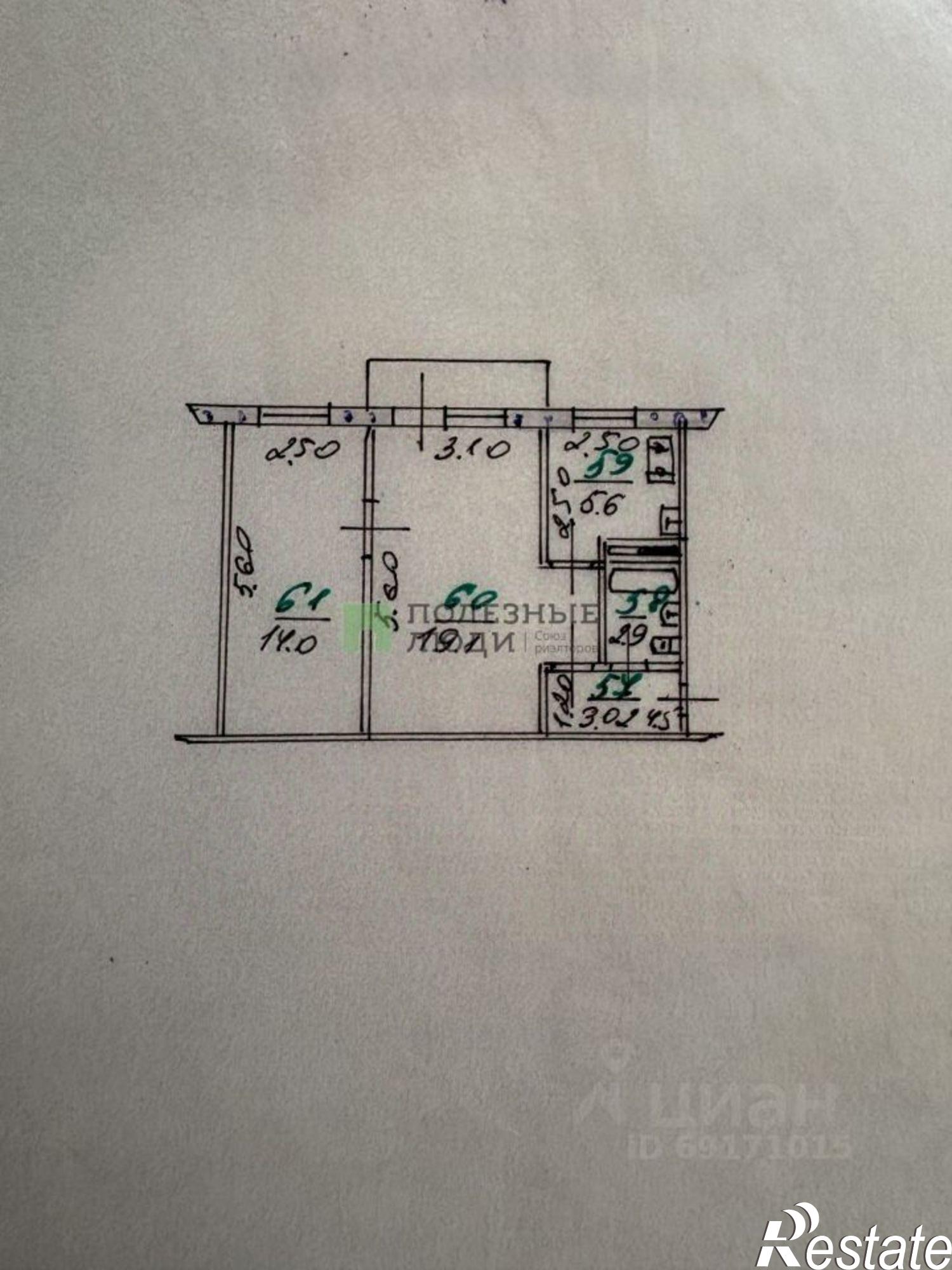 Купить квартиру за 3 720 000 рублей на ул Латышских Стрелков, 43
