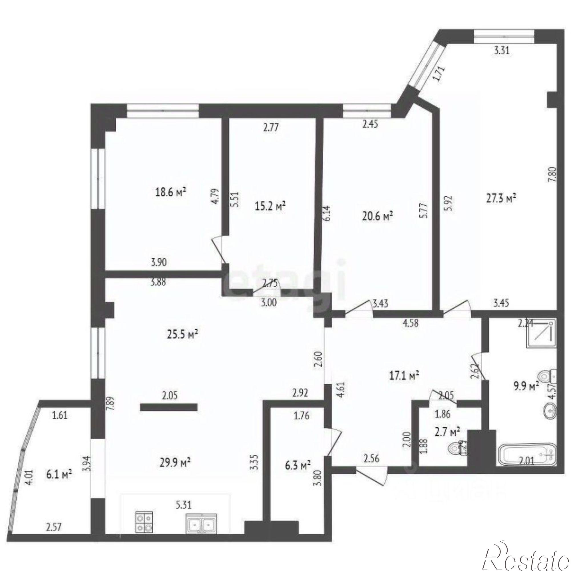 Купить квартиру за 25 000 000 рублей на Красноармейская улица, 1