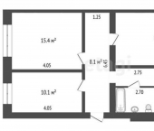 3-комн, 66кв м, этаж 2/5 ул Комсомольская, 88а