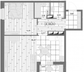 2-комн, 56 кв м, этаж 2/8 Складской пер, 6