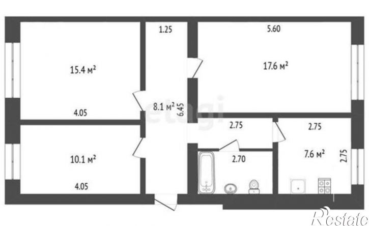 3-комн квартира ул Комсомольская, 88а,  д. 88а