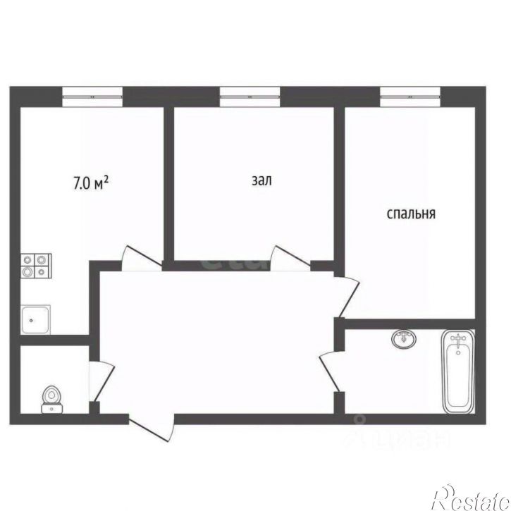 2-комн квартира Комсомольская улица, 106,  д. 106