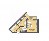 1-комн, 42 кв м, этаж 13/16 ул Авиационная, 3г