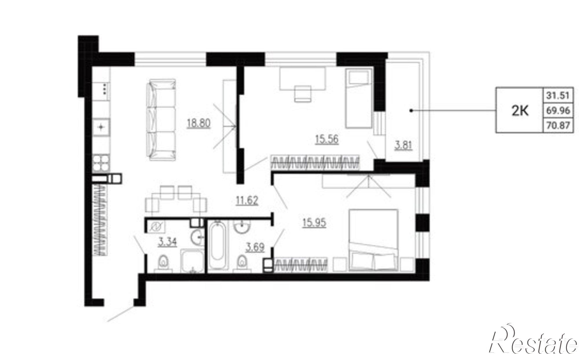 Купить квартиру за 8 575 270 рублей на ул Ломоносова, 8
