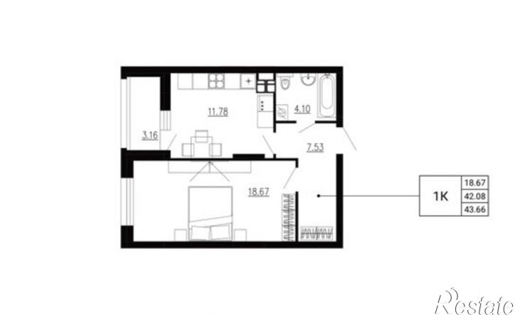 1-комн квартира в новом доме ул Ломоносова, 8,  д. 8