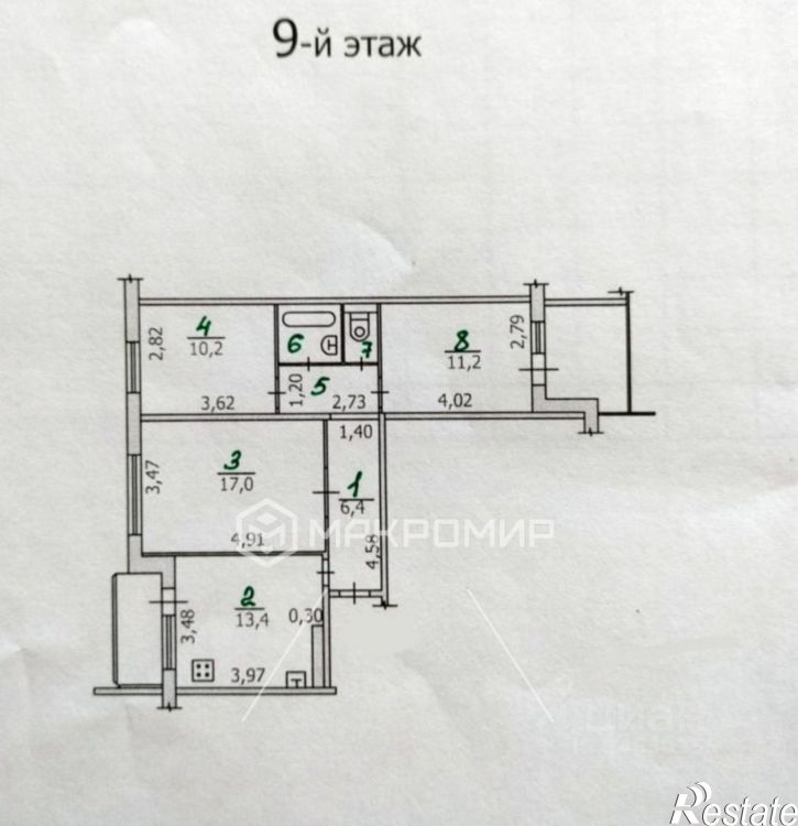 3-комн квартира ул Пожарная, 28,  д. 28