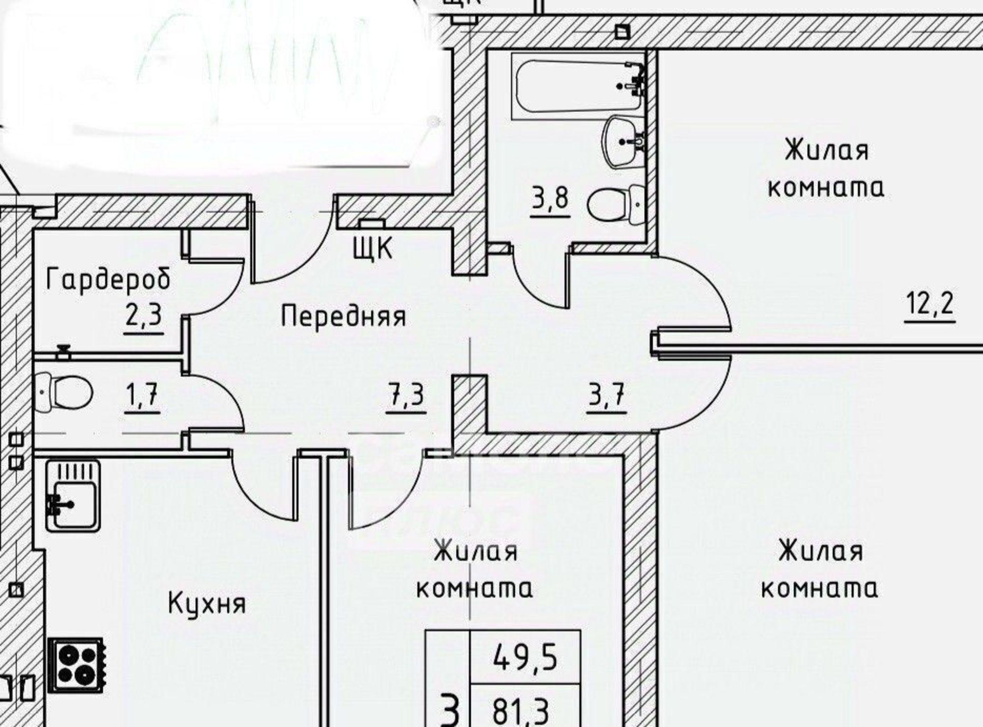 Купить квартиру за 7 130 000 рублей на Чапаева, 32