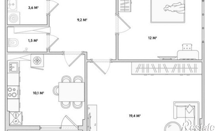 2-комн квартира ул Раздольная, 29,  д. 29
