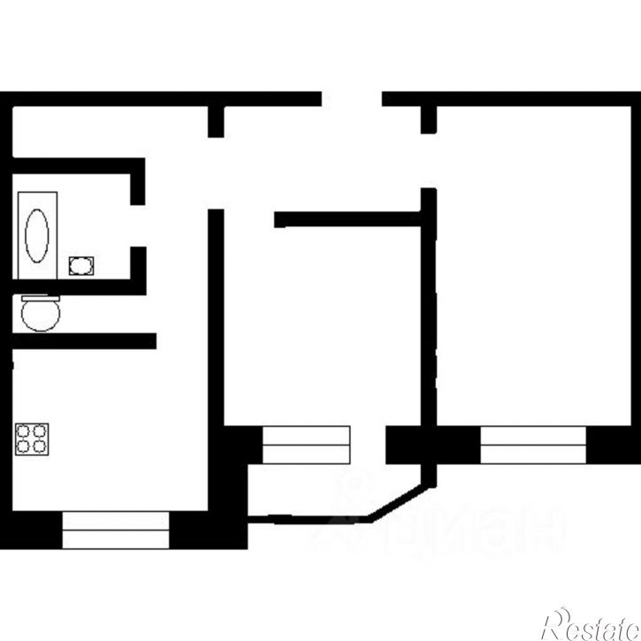 2-комн квартира ул Бурова, 36,  д. 36