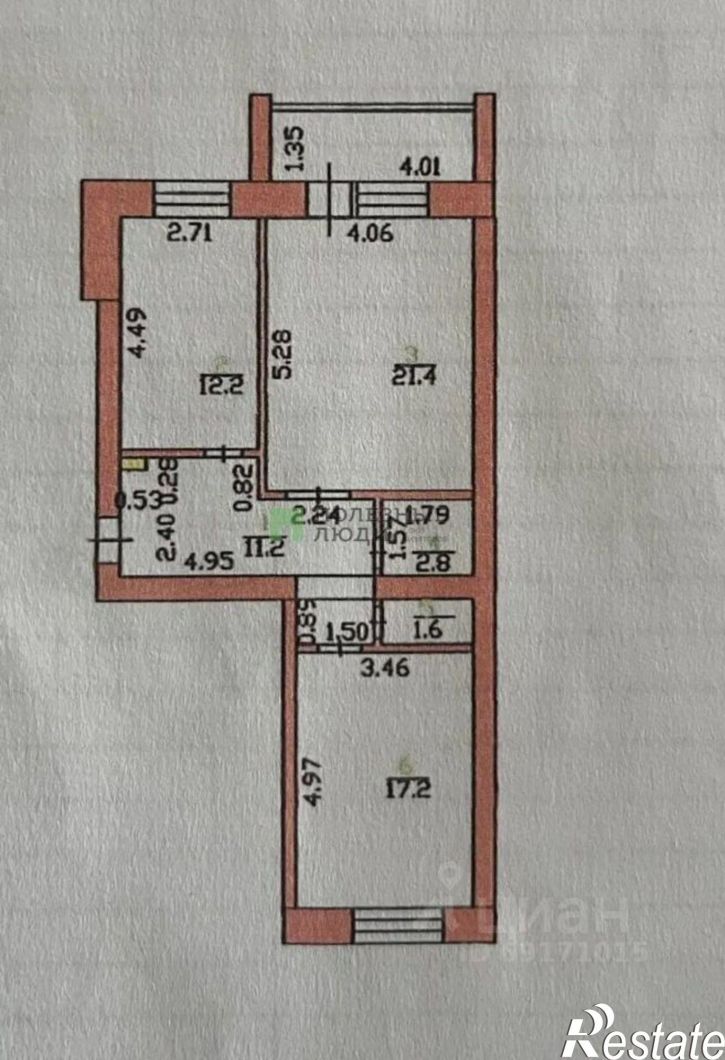 2-комн квартира ул Трудовых Резервов, 36,  д. 36