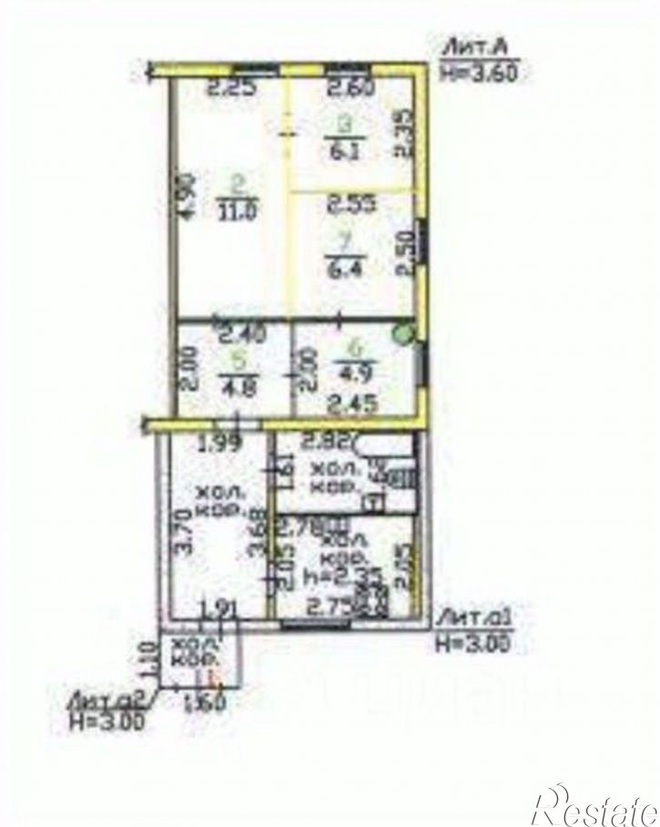 3-комн квартира ул Запрудная, 1,  д. 1