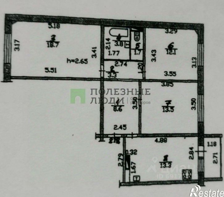 3-комн квартира ул Латышских Стрелков, 52,  д. 52