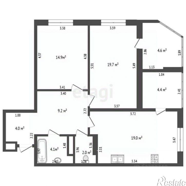 2-комн квартира ул Михалицына, 1,  д. 1