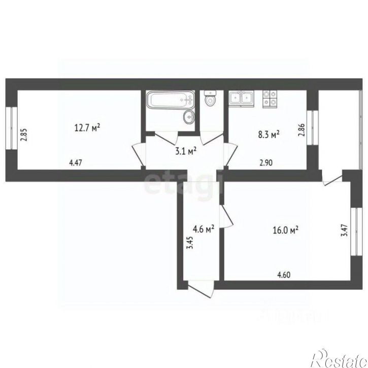 2-комн квартира ул Игнатова, 25а,  д. 25а