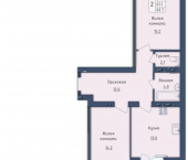 2-комн, 63 кв м, этаж 7/9 Московское шоссе, 7б