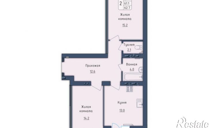 2-комн квартира в новом доме Московское шоссе, 7б,  д. 7б
