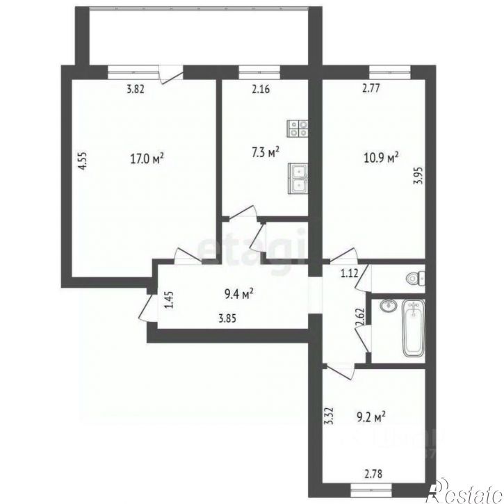 3-комн квартира ул 8 Марта, 19,  д. 19