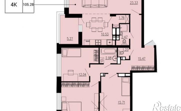 4-комн квартира в новом доме улица Ломоносова, 8,  д. 8