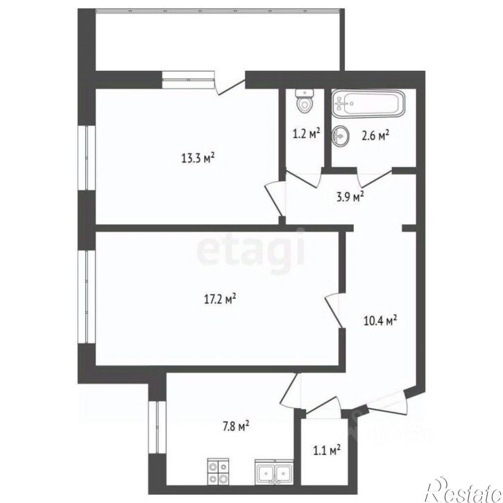 2-комн квартира ул Металлургов, 10,  д. 10