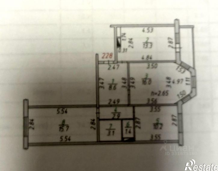 3-комн квартира ул Раздольная, 35,  д. 35