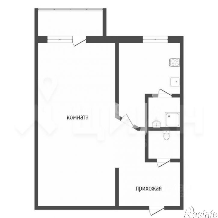 1-комн квартира ул Костомаровская, 5,  д. 5