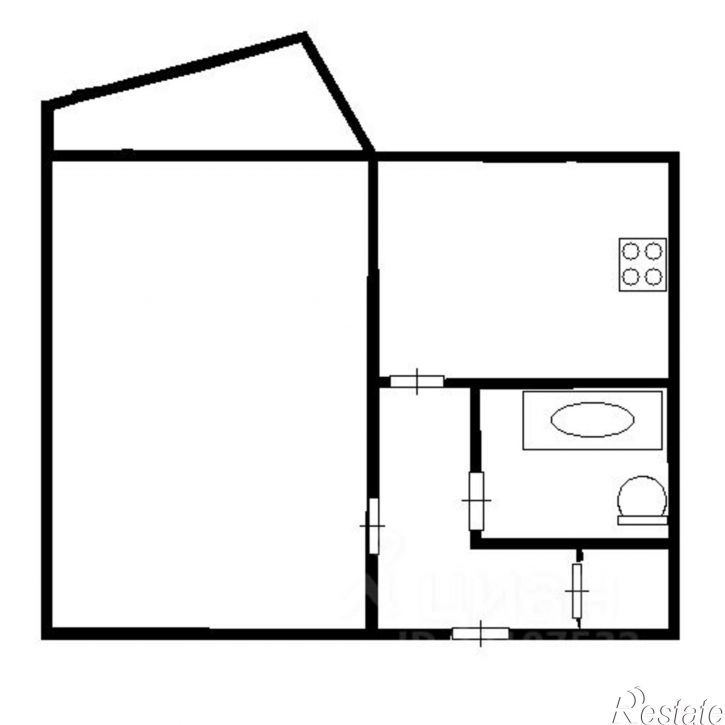 1-комн квартира ул Бурова, 30,  д. 30