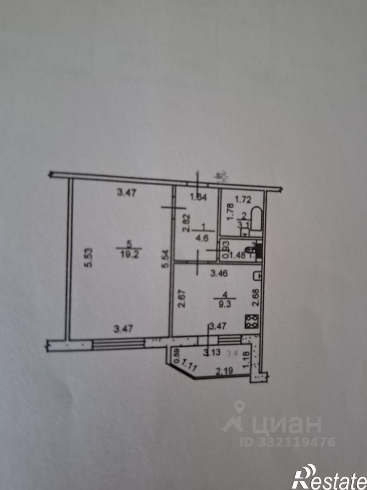1-комн квартира ул Раздольная, 37А,  д. 37А