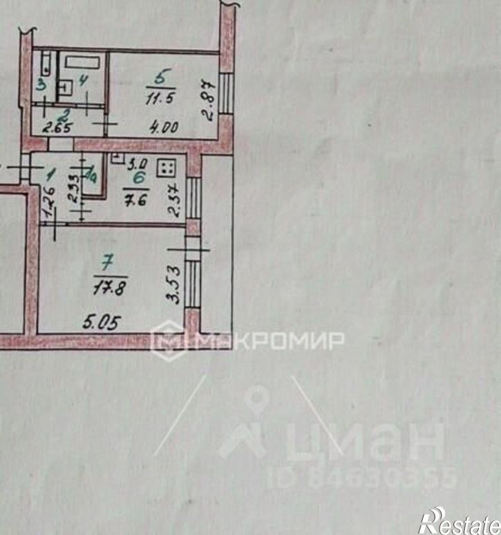 2-комн квартира ул 2-я Курская, 61,  д. 61