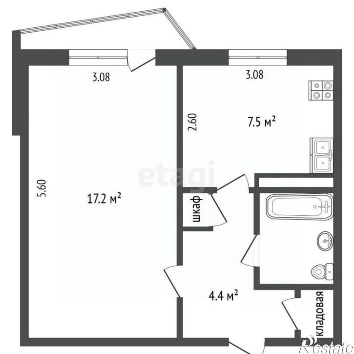 1-комн квартира ул Васильевская, 127,  д. 127