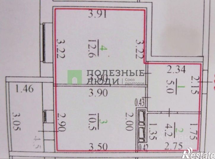 1-комн квартира ул Раздольная, 15,  д. 15