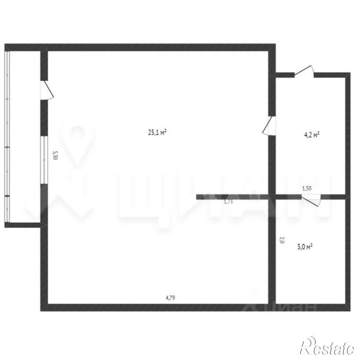1-комн квартира Артельный пер, 4,  д. 4