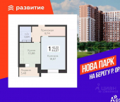 1-комн, 44 кв м, этаж 2/17 ул 2-я Пушкарная, 42