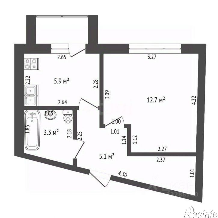 1-комн квартира ул Ливенская, 30г,  д. 30г