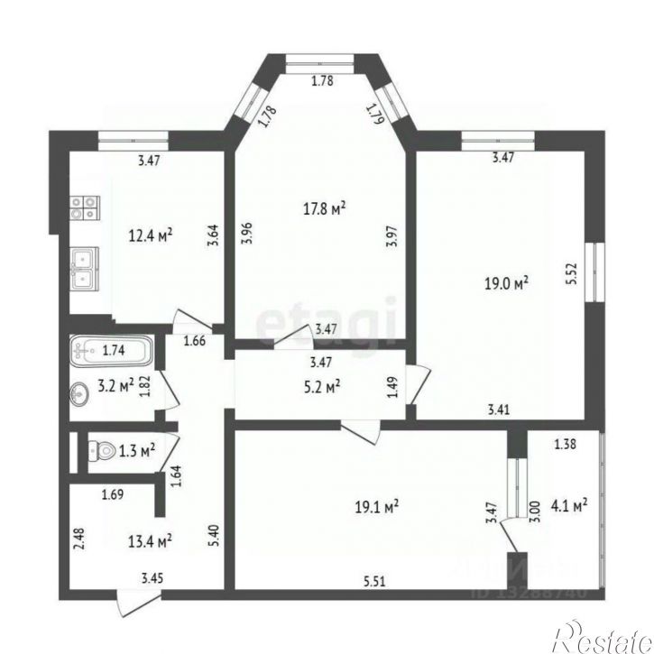 3-комн квартира Карачевское шоссе, 15,  д. 15