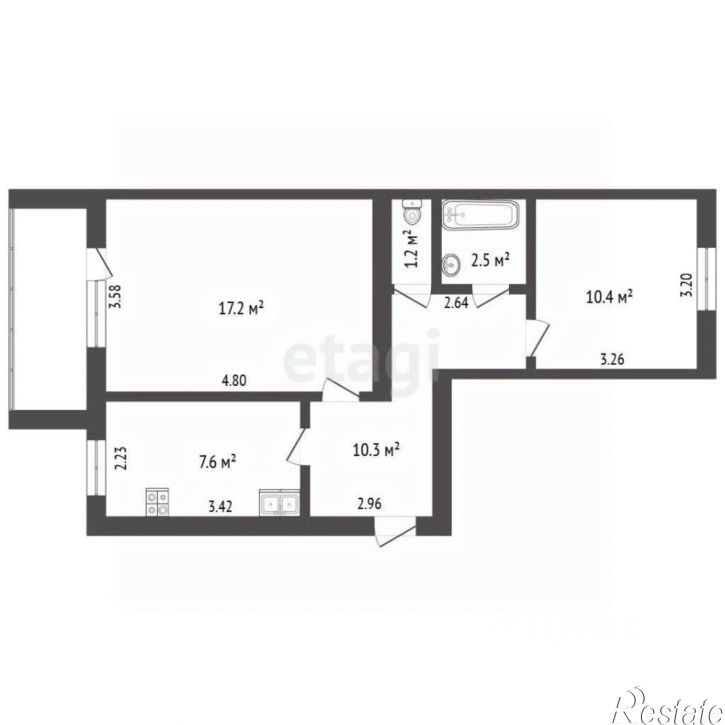2-комн квартира Московское шоссе, 5,  д. 5