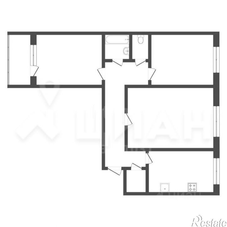 3-комн квартира ул Комсомольская, 282,  д. 282