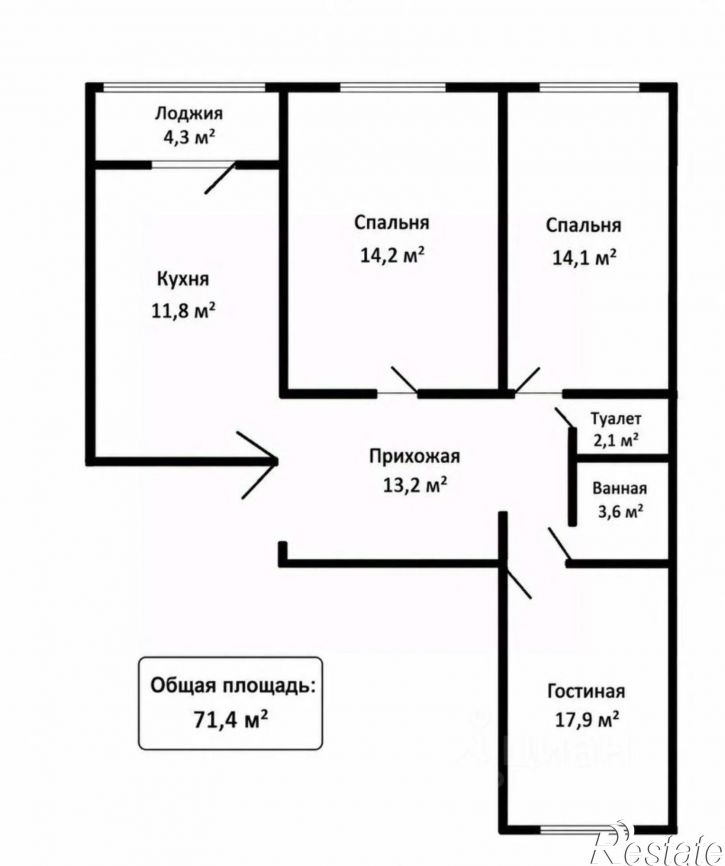 3-комн квартира ул Планерная, 62,  д. 62